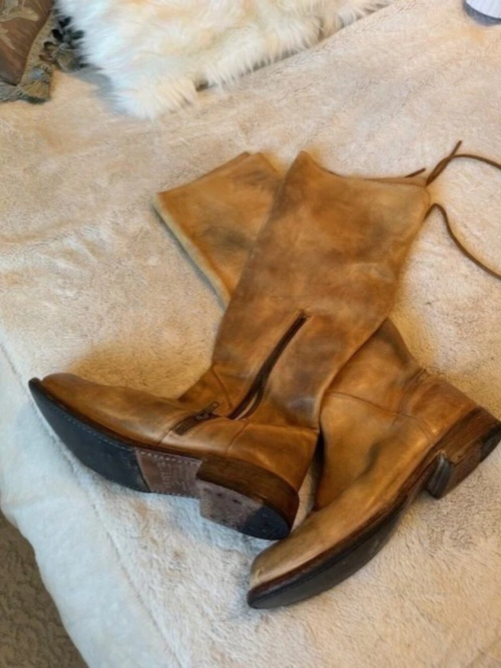 Bed Stu Manchester Tall Riding Boots Rustic Tan Size 10 Soft Leather Boot